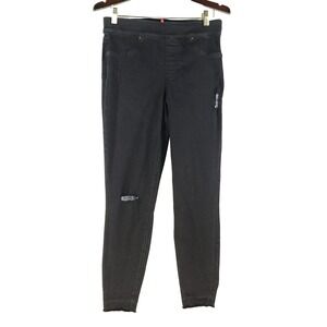 Spanx Jeans Women L Black Distressed Skinny Ankle‎ High Rise Style 20213R